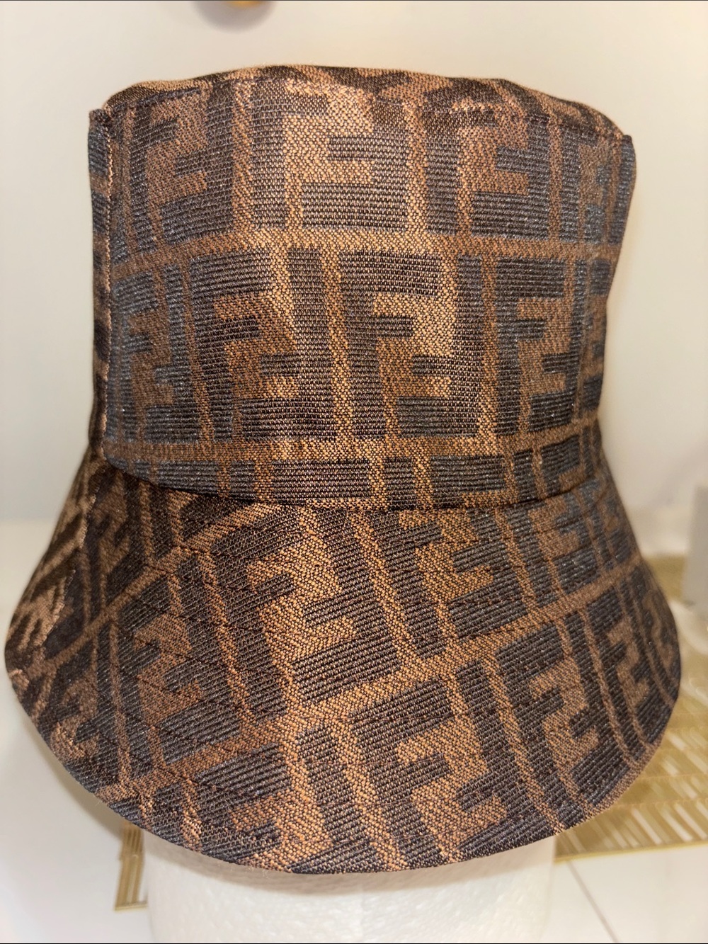 Monogram Bucket Hat in Brown and Dark Brown